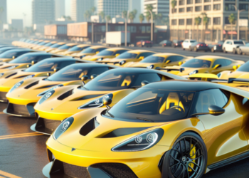 carros deportivos amarillos