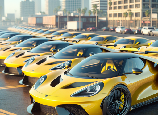 carros deportivos amarillos